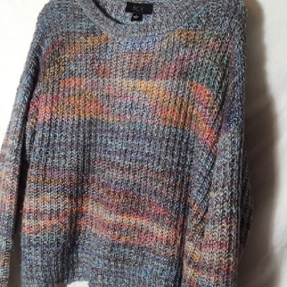 BCX Women's Sweater in Multicolor Knit